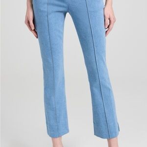 Light Blue Straight-Leg Pants